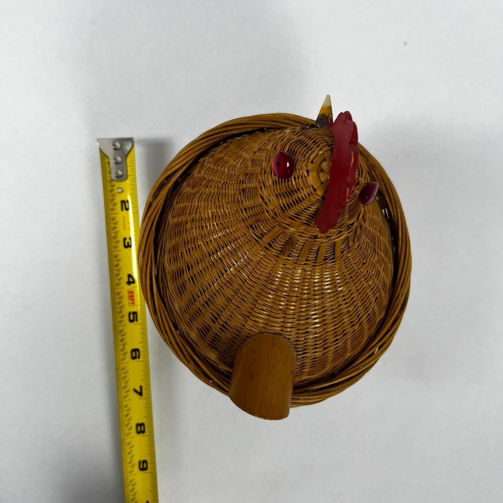 Unbranded Hen on Nest Wicker Basket Unisex OS Brown Good Cottagecore Candy Dish - Picture 8 of 8